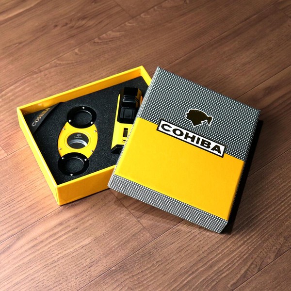 Kit Cohiba Anniversary - Cortador Metal e Isqueiro (3 chamas)