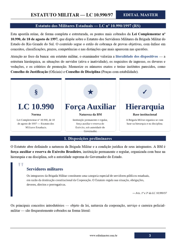Brigada Militar/RS - 1º Tenente de Saúde