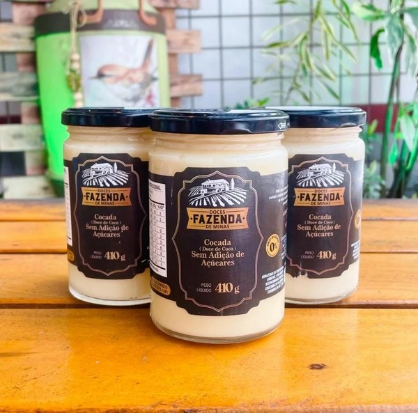 Cocada Cremosa Zero Adição Açúcar Fazenda de Minas 410 g