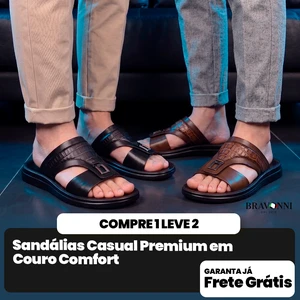 [COMPRE 1 LEVE 2] Sandálias Casual Premium em Couro Comfort