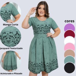 Vestido Texturizado Jacquard