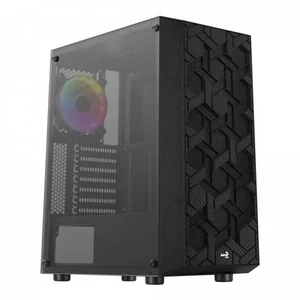 Gabinete Gamer Aerocool HIVE RGB MID Tower ATX Vidro Preto - HIVE-G-BK-V3