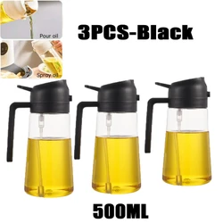 200/300/500ml garrafa de spray de óleo churrasco cozinhar pulverizador de azeite de plástico spray de óleo de cozimento garrafa vazia garrafa de vinagre ou escova de óleo
