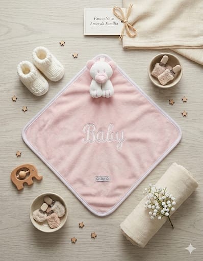 NANINHA ZIP BLANKET CETIM BABY ROSA