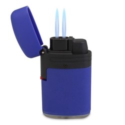Isqueiro Maçarico Double Jet Zengaz - Azul (2 Chamas)