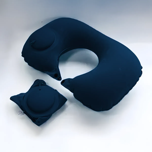 Travesseiro Almofada de Pescoço Inflável e Portátil - AZUL E