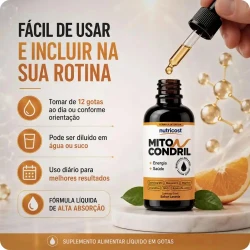 Miticondril Gotas - Viva cada segundo com mais disposição - 3 Frascos