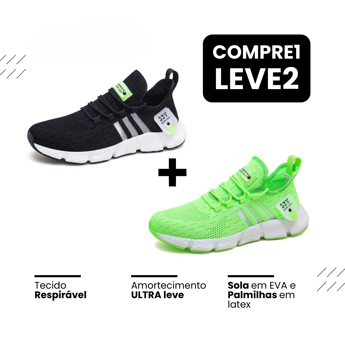 New Tênis Run®️ - Respirável e Ultra Resistente (COMPRE 1 LEVE 2) — foto 4