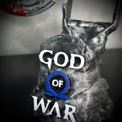 Suporte Premium Para Controle Playstation/xbox God Of War Ragnarok C/ Machado de luxo pintado a mão +CHAVEIRO DE BRINDE Pronta Entrega