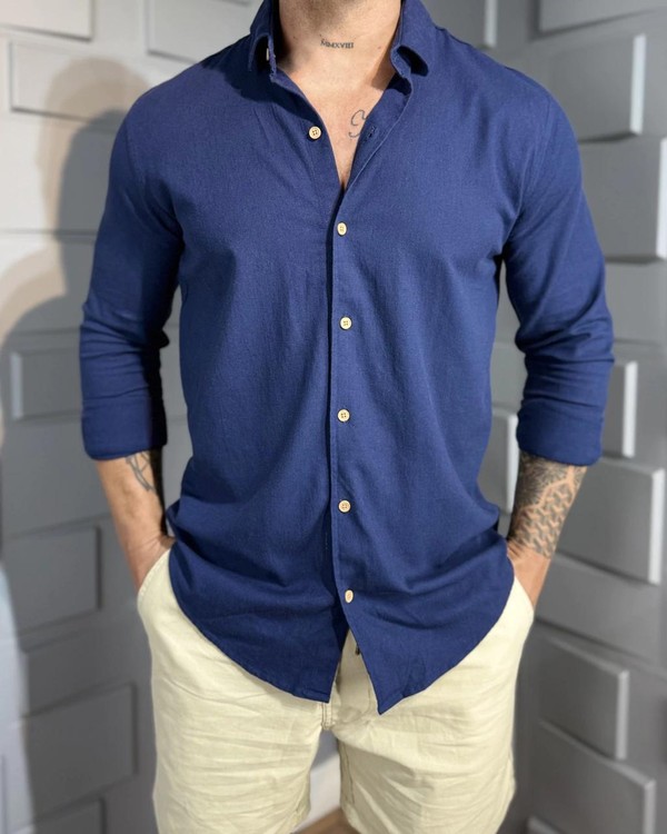 [COMPRE 2 E LEVE 4] Camisas Linho e Elastano – Estilo Refinado em Dose Dupla
