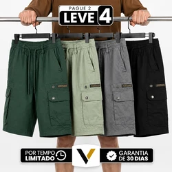 [Leve 4. Pague Só 2!] Bermuda Tática Havoc Masculina em Algodão e Poliéster de Alta Resistência com Bolsos Cargo Multifuncionais