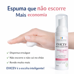 EVICEV Espuma para Higiene, Beleza e Hidratação Íntima 120ml