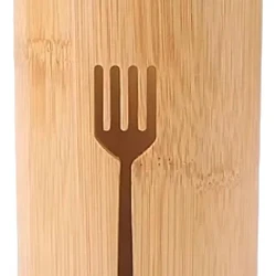 Kit Porta Talheres Bambu 3 Peças