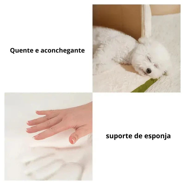 [ÚLTIMAS UNIDADES] Cama Ortopédica Caverna - Escadinha Pet + Pelúcia de BRINDE