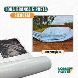 Lona Dupla Face Preta e Branca 8x4m 200 micras ENVIO IMEDIATO