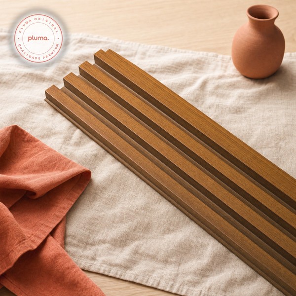 Painel Ripado Interno WPC de 290cm x 16cm (0,464M²)