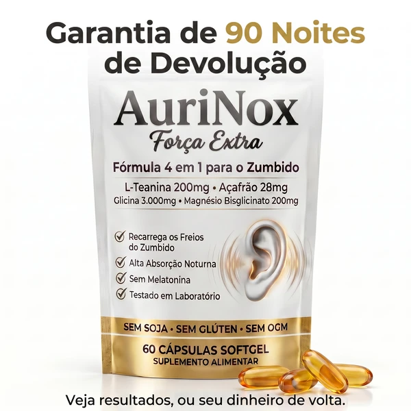 AuriNox Extra Strength — Fórmula 4 em 1 para o Zumbido