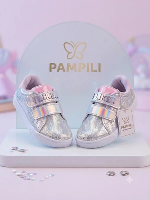 TENIS PAMPILI TWIST PRATA/ROSA CHICLETE SINT 413016 (avaria)