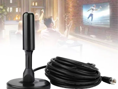 Antena Digital para Televisão com Cabo de 5 Metros e Base Magnética: Mais Canais e Melhor Qualidade de Imagem