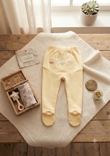 CALÇA BICHO MOLHADO GATINHO AMARELO