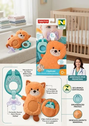PRENDEDOR CHUPETA FISHER PRICE 