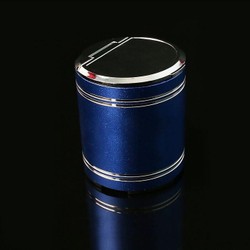 Cinzeiro de Plástico Portátil com Tampa - Azul
