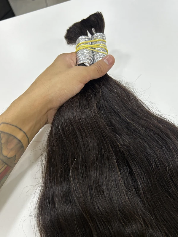 Cabelo Indiano Castanho ondulado 45cm - 100gr