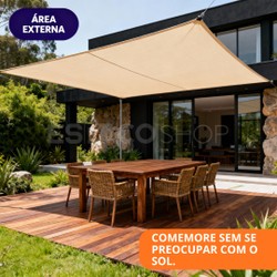 Toldo Portátil Impermeável Flexível e Resistente Com Proteção UV + Kit de Cordas