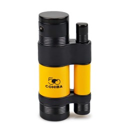 Isqueiro Maçarico Cohiba 127 - Amarelo (3 Chamas)