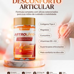 KIT ARTROLÍVIO (DORES) 120 CÁPSULAS GANHE DE BRINDE UM MAGNÉSIO 5X
