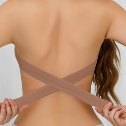 Sutiã Bandeau Invisível Sem Alça com Fecho Lateral