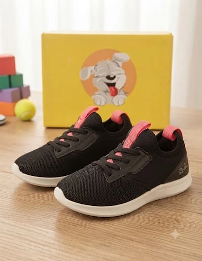 TENIS FLASH PRETO/CORAL KLIN INFANTIL - 247003