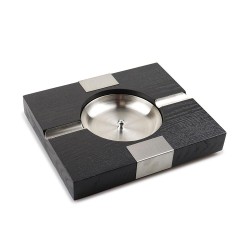 Cinzeiro para 2 Charutos de Madeira Meglio - Preto