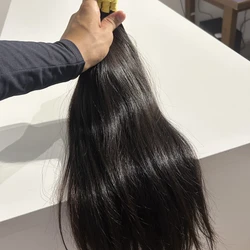 Cabelo Brasileiro Castanho 55 cm Liso (Leves Ondulações) - 100gr
