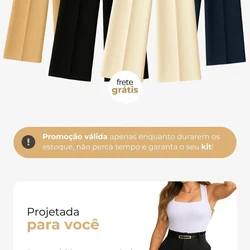 Kit Calças Pantalona em Alfaiataria (Compre 2 Leve 4)