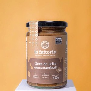 Doce de Leite La Fattoria Coco Queimado - 420g
