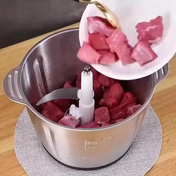 Picador De Alimentos Moedor De Carne Mixer Elétrica Processador Cozinha Casa Alho - 110v-220v