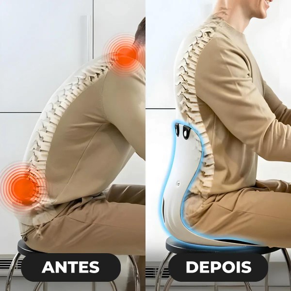 Almofada de Apoio Lombar Cadeira Correção de Coluna GG - PRE