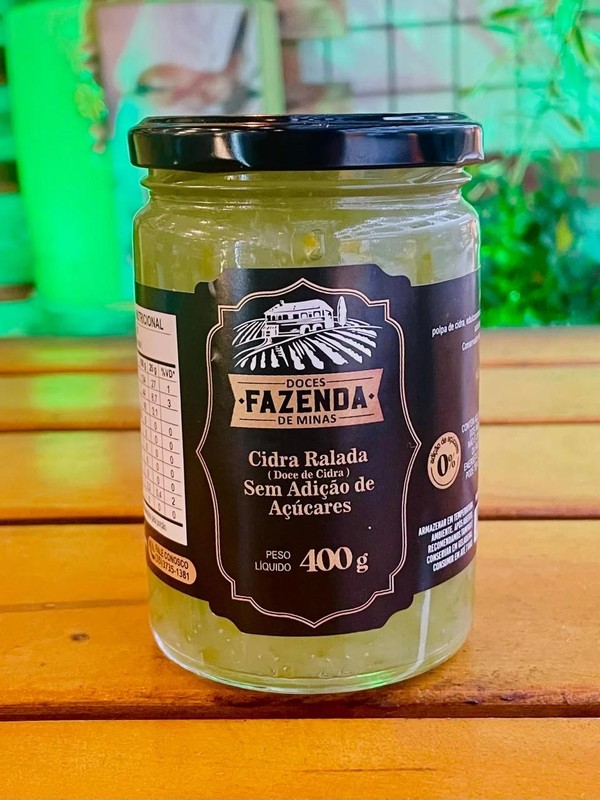 Cidra Ralada Zero Adição de Açúcar Fazenda de Minas 400 g