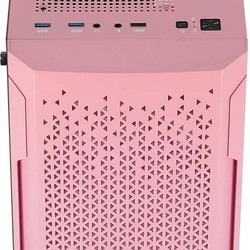 Gabinete Gamer Aerocool ATX Trinity Mini V1 Lateral em Vidro Rosa