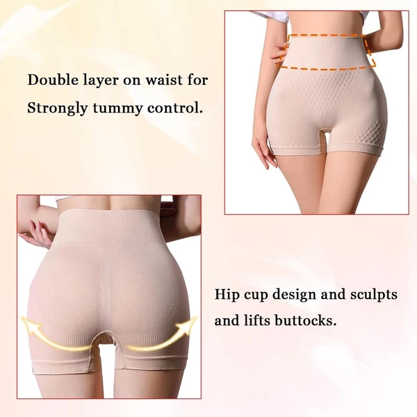 Short Calcinha Encolhe e Diminui Bucho e Barriga Feminino Cintura Alta Modelador De Cintura Tecido Fitness