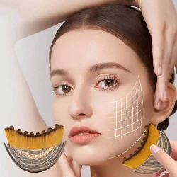Kit com 2 Escovas Faciais para Drenagem Linfática e Skincare