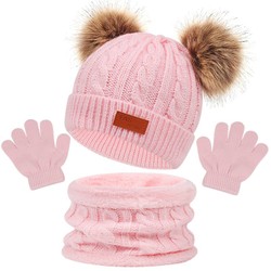 Kit Infantil Touca + Luva + Cachecol Charmoso