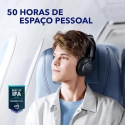Fone Headphone Anker Soundcore SPACE Q45 Wireless Over-Ear Cancelamento de Ruidos Preto - A3040011-G