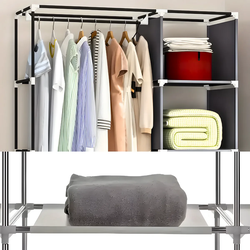 Guarda Roupa Closet Dobrável Organizador com Capa de Tecido
