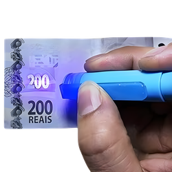 Kit com 3 Canetas P/ Identificar Notas Dinheiro Com Luz Uv