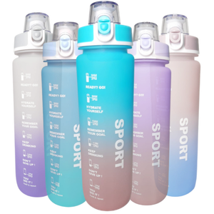 Garrafa de Água 1000ml 100% Water (Azul Claro)