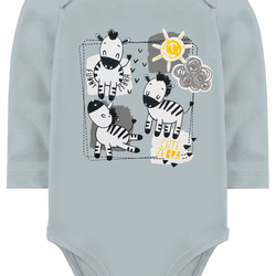 KIT BODY INFANTIL 3 PEÇAS SUEDINE ZEBRA