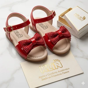 SANDALIA CUP CAKE BABY - VERMELHO KLIN 515163