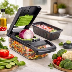 Cortador Ralador Legumes Frutas Multifuncional Cozinha 16 Pç